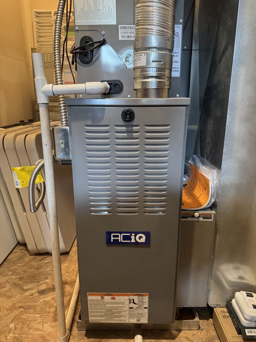 New ACiQ furnace installed in a Utah basement